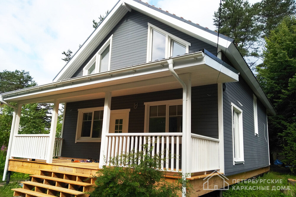 Двухэтажный каркасный дом