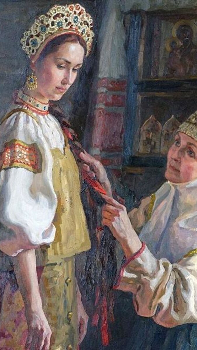 Картина А.Н. Третьяков "Смотрины невесты". Источник: Яндекс Картинки