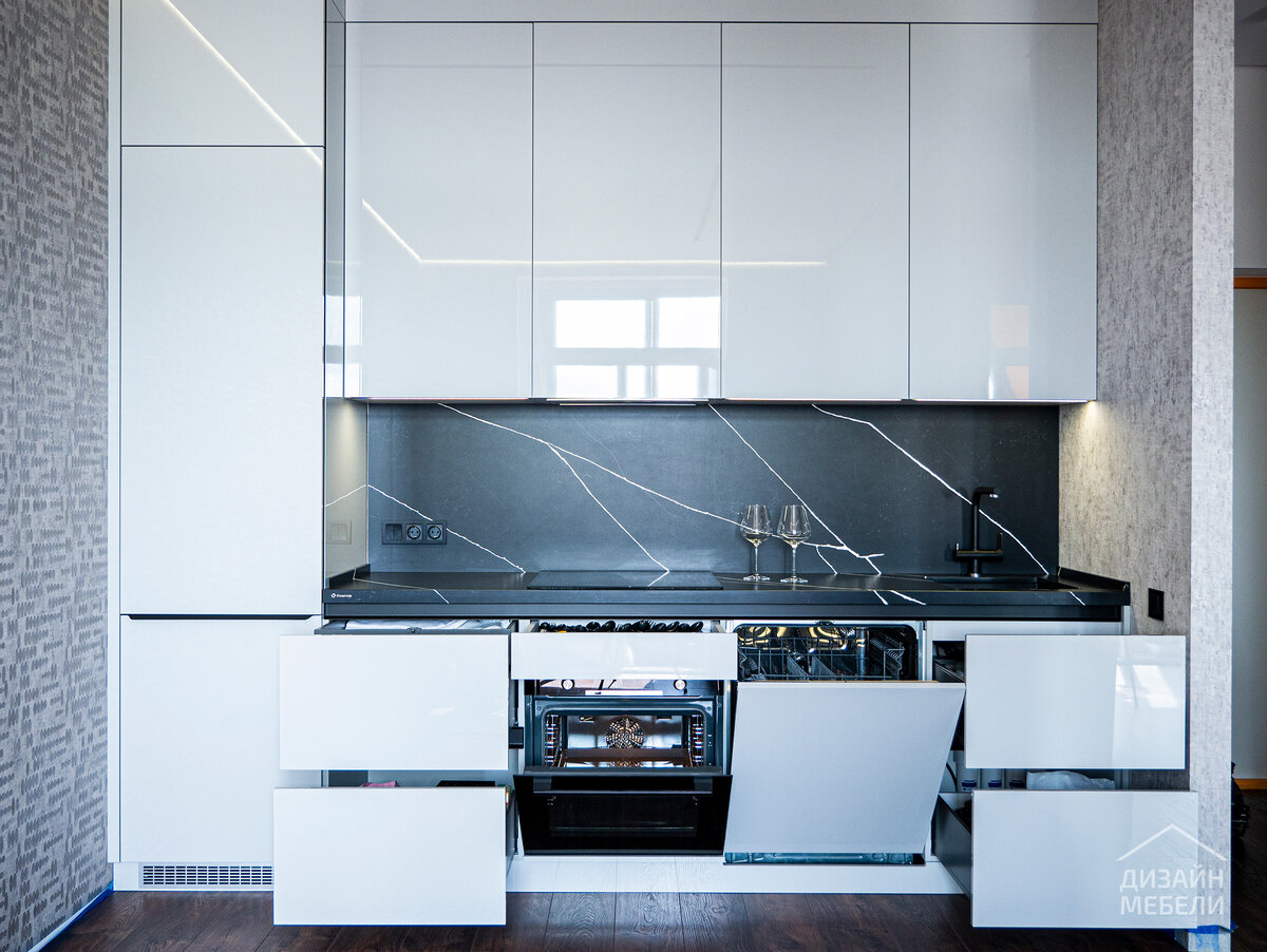 Немного о конфигурации нижних баз прямой кухни