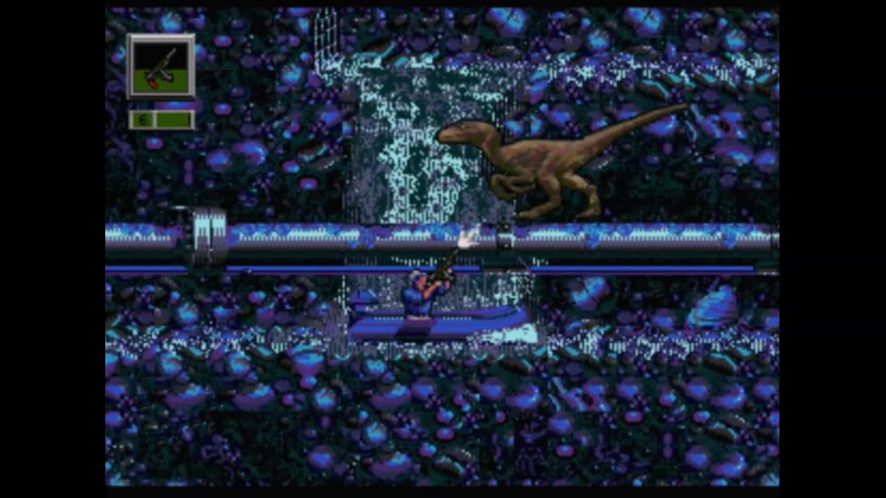 Sega Mega Drive 2 (Smd) 16-bit Jurassic Park Rampage edition Dr Grant Stage  5 River Run / Сплав по реке