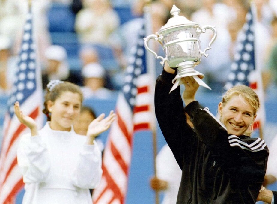 Штеффи Граф и Моника Селеш на US Open-1995 /Фото: Reuters 