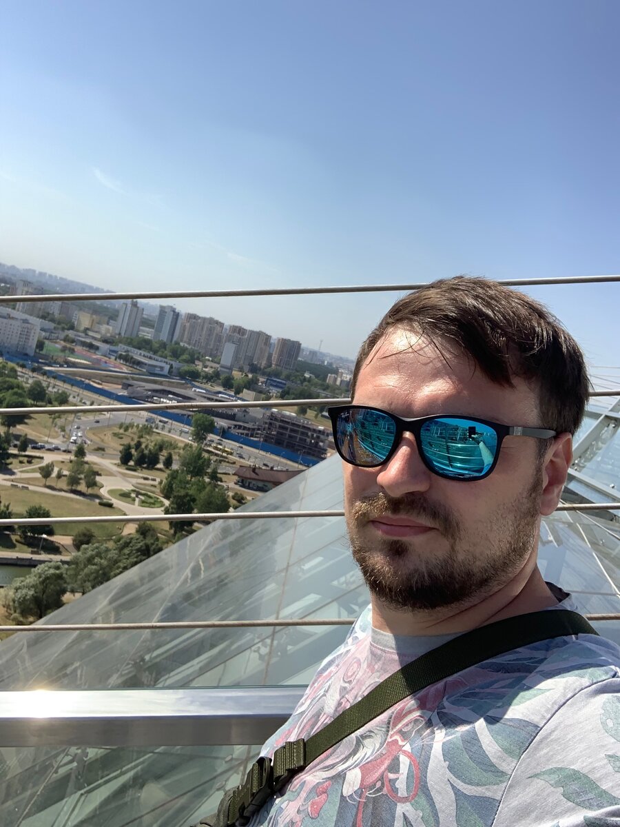 На смотровой площадке Национальной библиотеки Беларуси