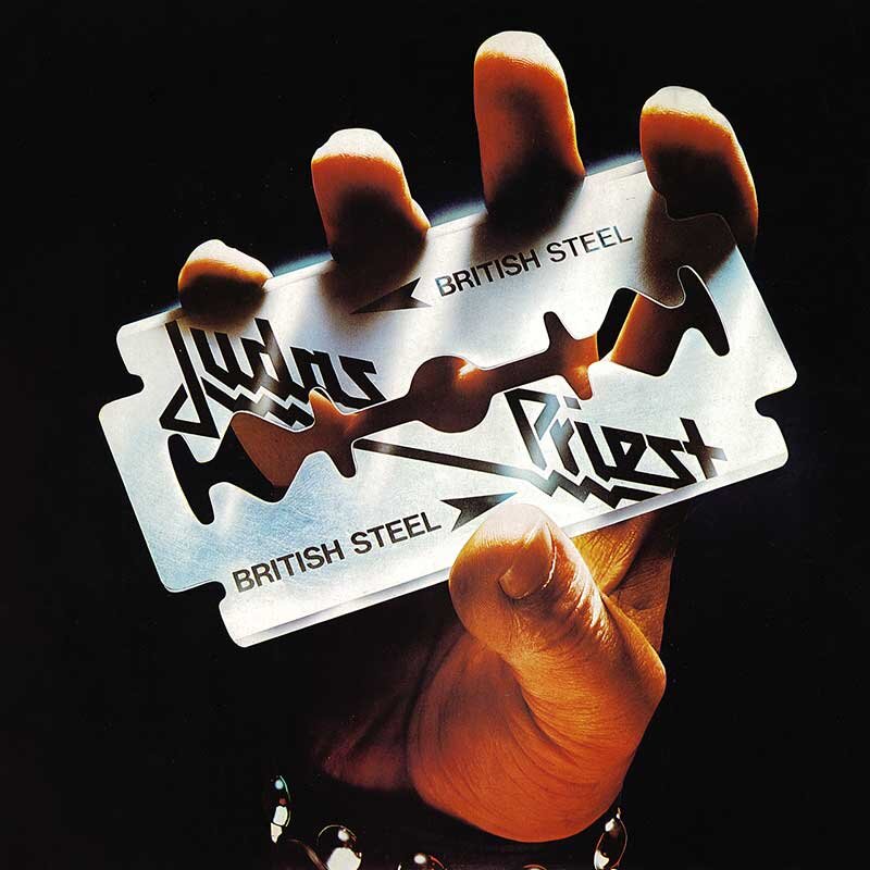 Judas Priest, "British Steel", обложка: Рослав Шайбо