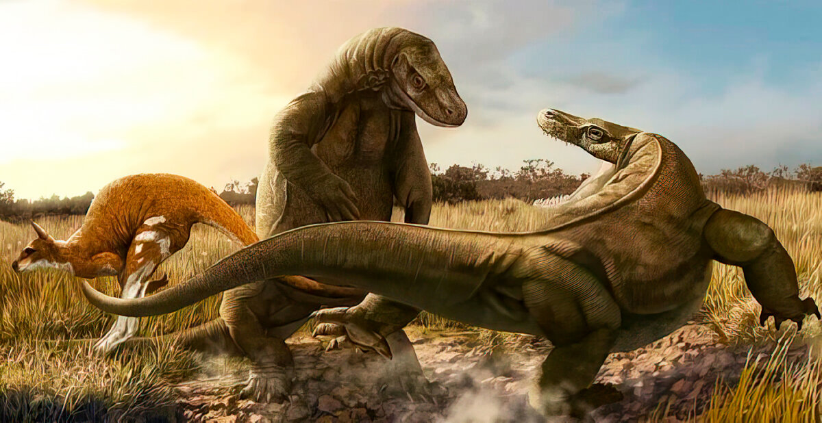 Зденек буриан каменноугольный период. Вымершее пресмыкающееся больших размеров. Гигантский австралийский варан (мегалания). Триасовый период триас. Доисторический крокодил дейнозух.