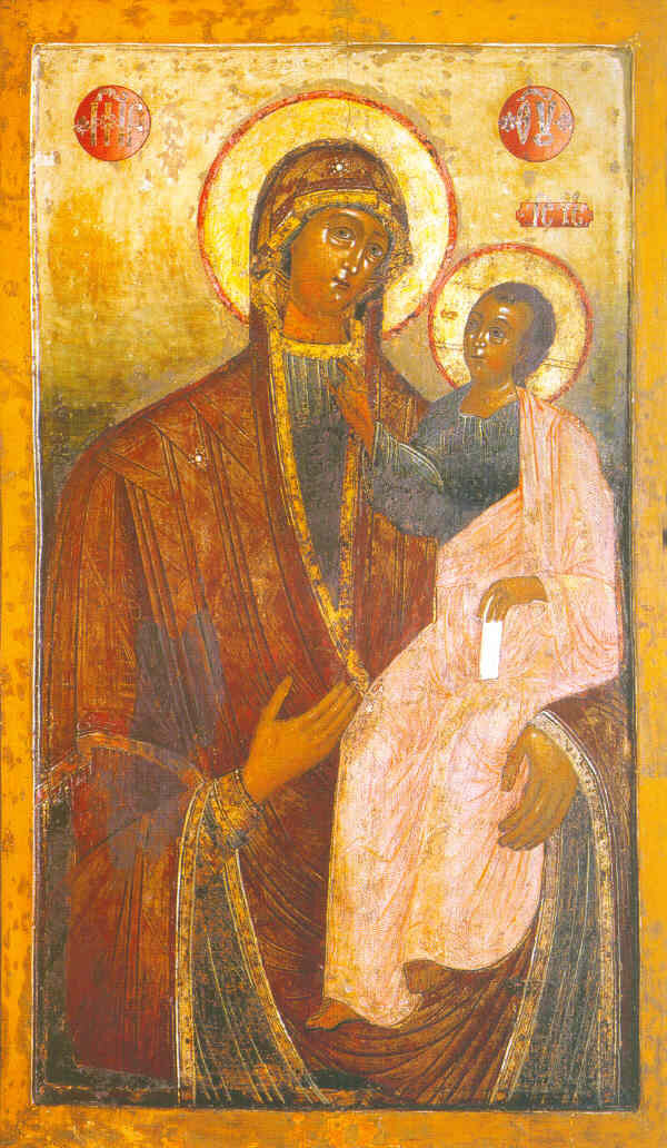 Богоматерь Иверская. Конец XVII - начало XVIII века. Кострома