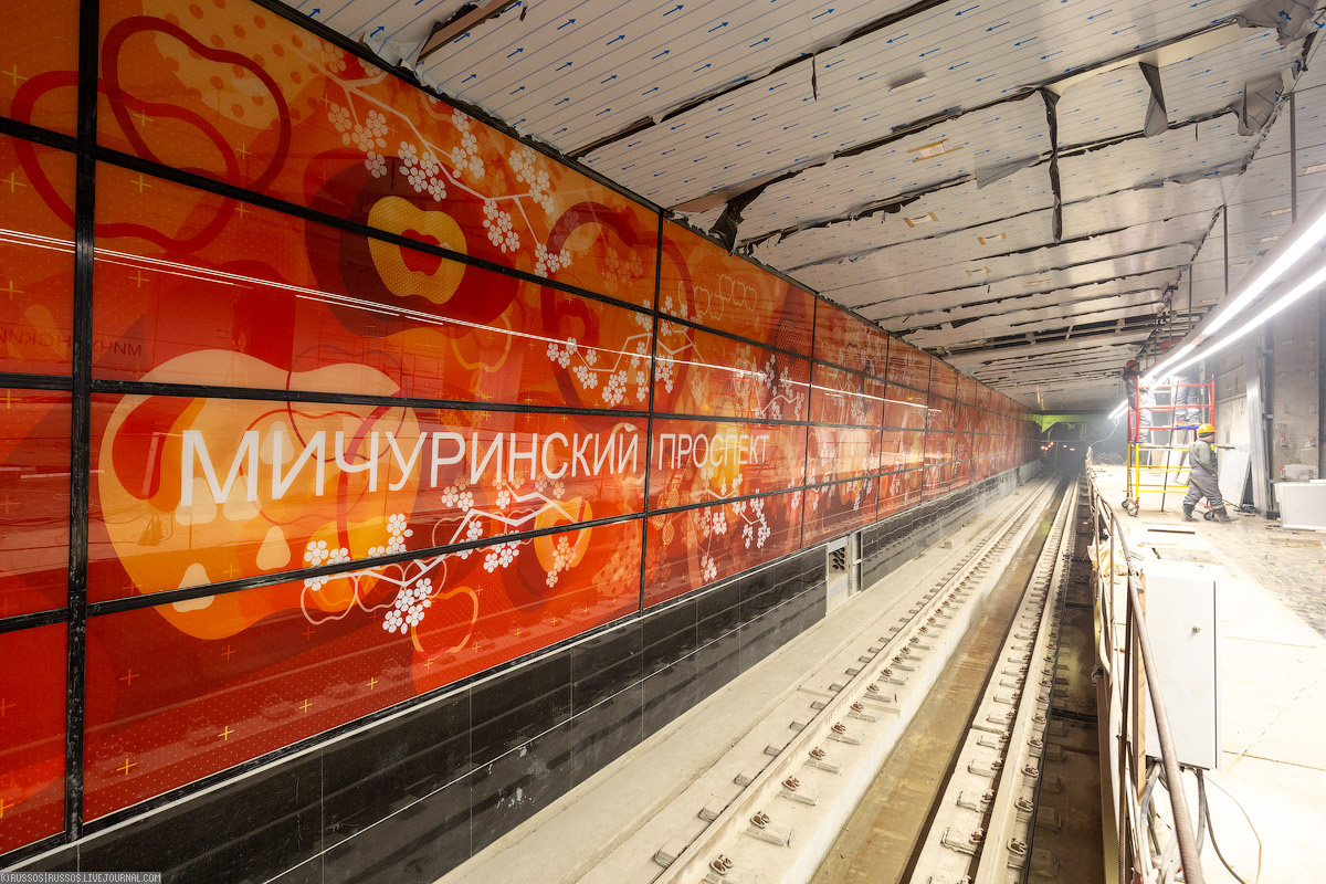 1. Свою прогулку мы начнем со станции «Мичуринский проспект» и спустимся на самый юг. 

