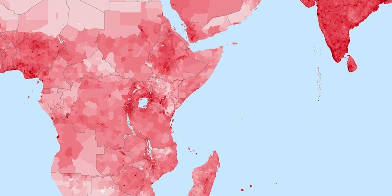 Плотность населения Сомали на Карте                                                                                                        