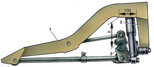 Схема установки задней подвески

