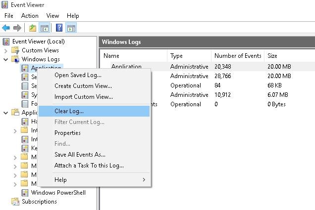 Clear log. Очистка системного журнала Windows. Журнал Windows. Windows event log. Системные журналы Windows.