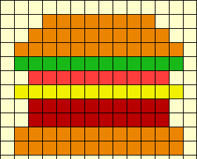 Рисовать по клеточкам бургер