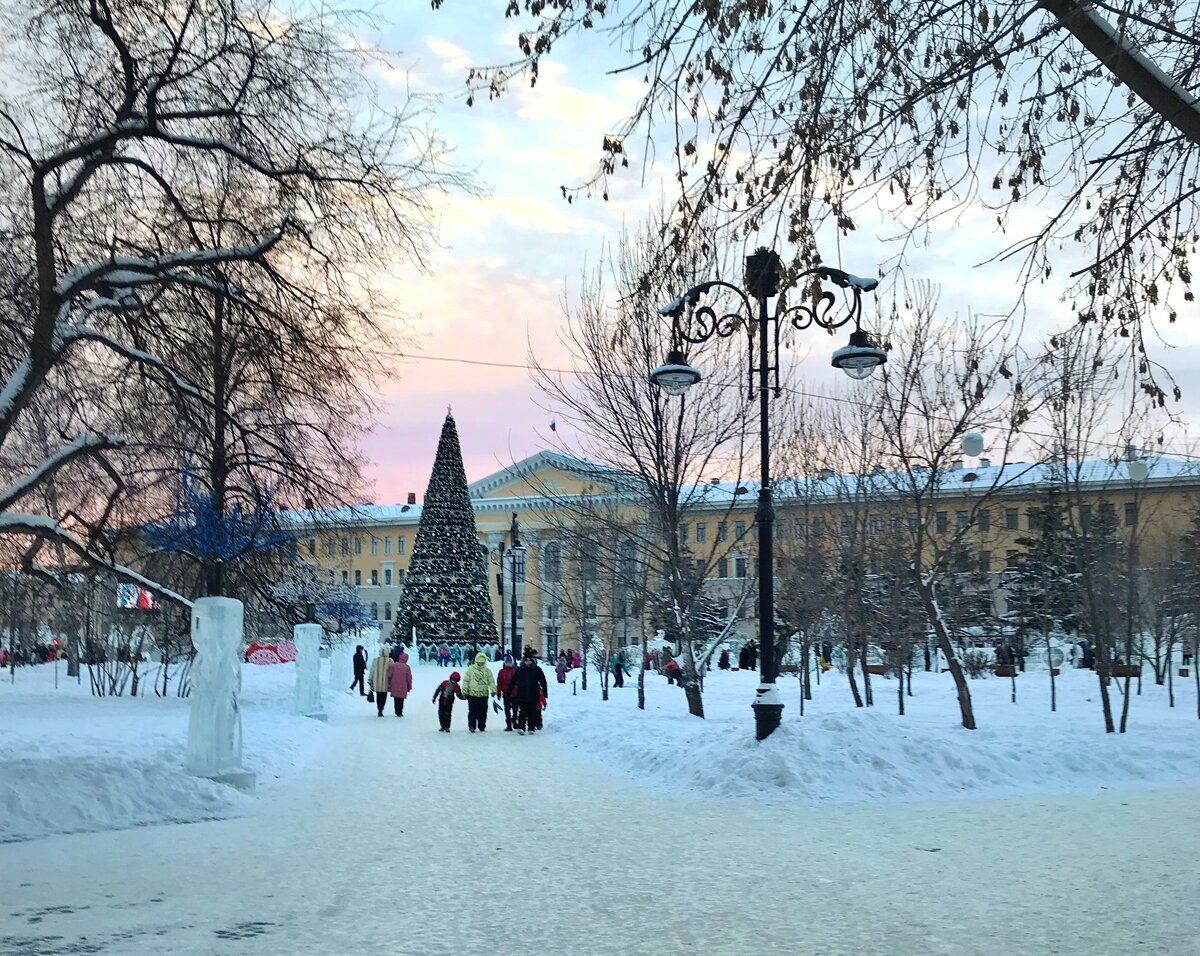 Томск зимой. Томск ТГУ зима вечер. Томск ТГУ зимний снежный. Парк Томск зимой. Томск зимние парка Пушкина.