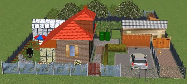 Дизайн усадьбы 6 соток.    domnasele.ru