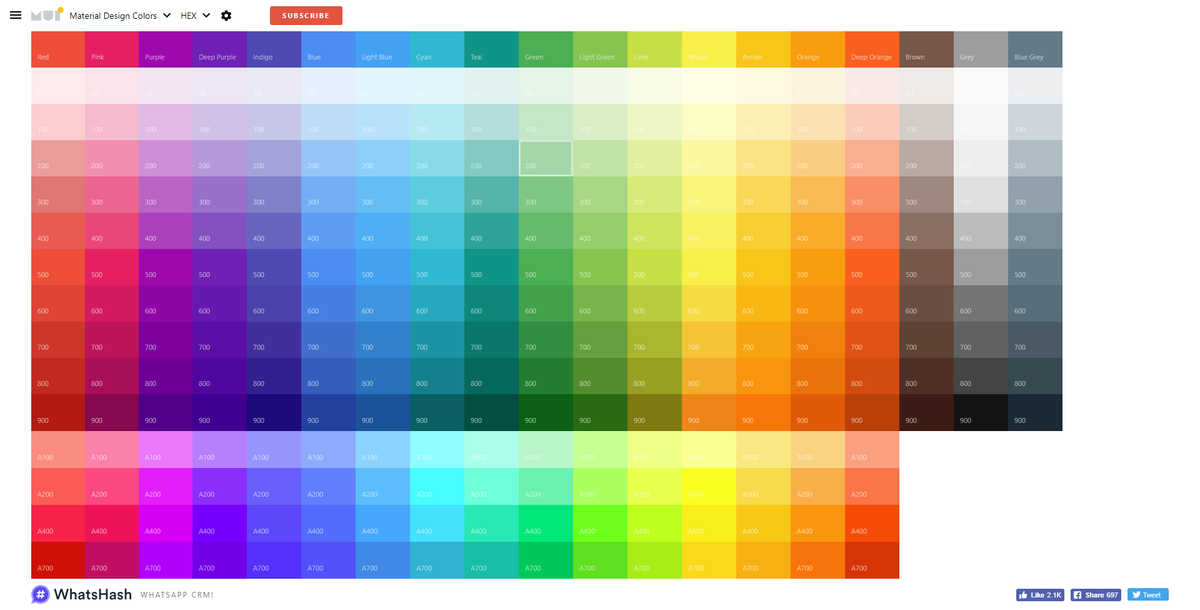 Material Design Colors сайт