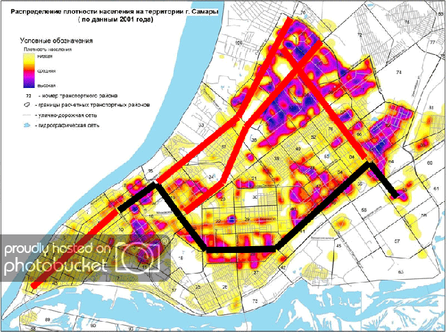  Метро и плотность населения в Самаре 
