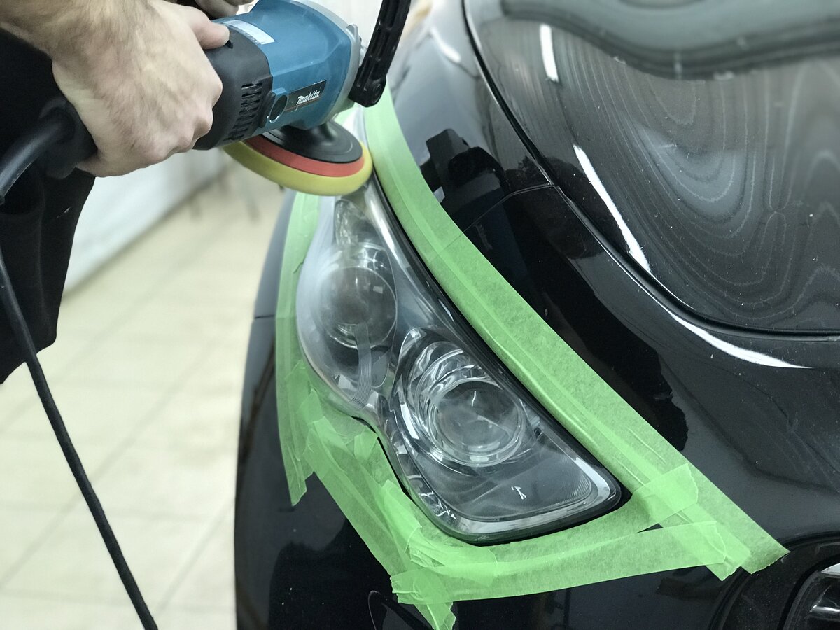 Картинка полировка фар