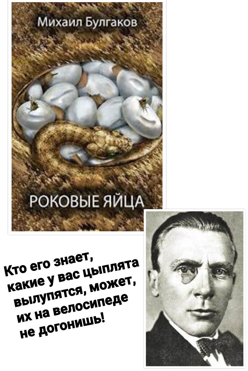  М.А.Булгаков повесть "Роковые яица ", год публикации- 1925. 