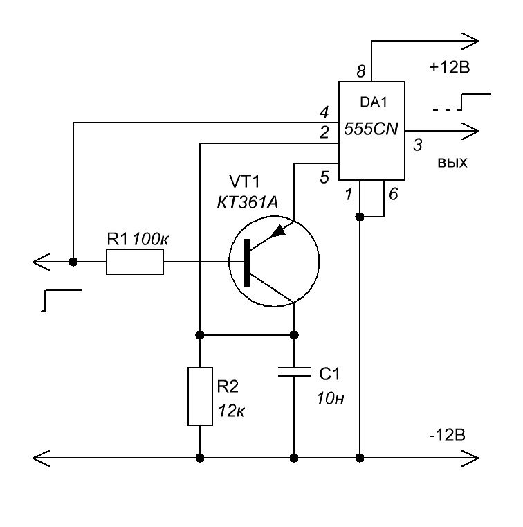 Таймер 555 простая схема