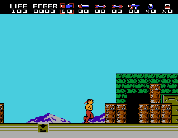 Зацикленный уровень. Кадры из игры «Rambo»