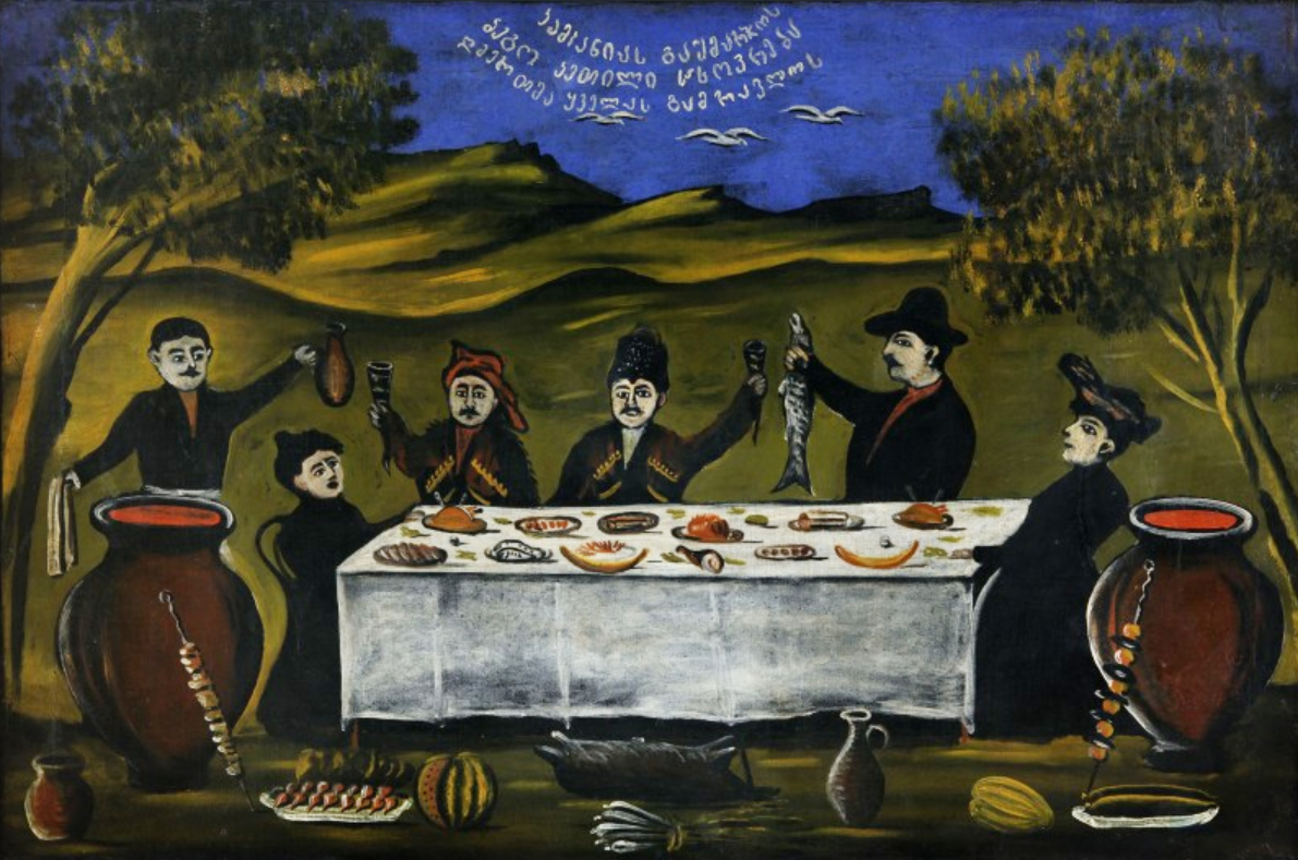 Компания Бего. худ. - Нико Пиросмани. 1907. Ресурс: WikiArt.