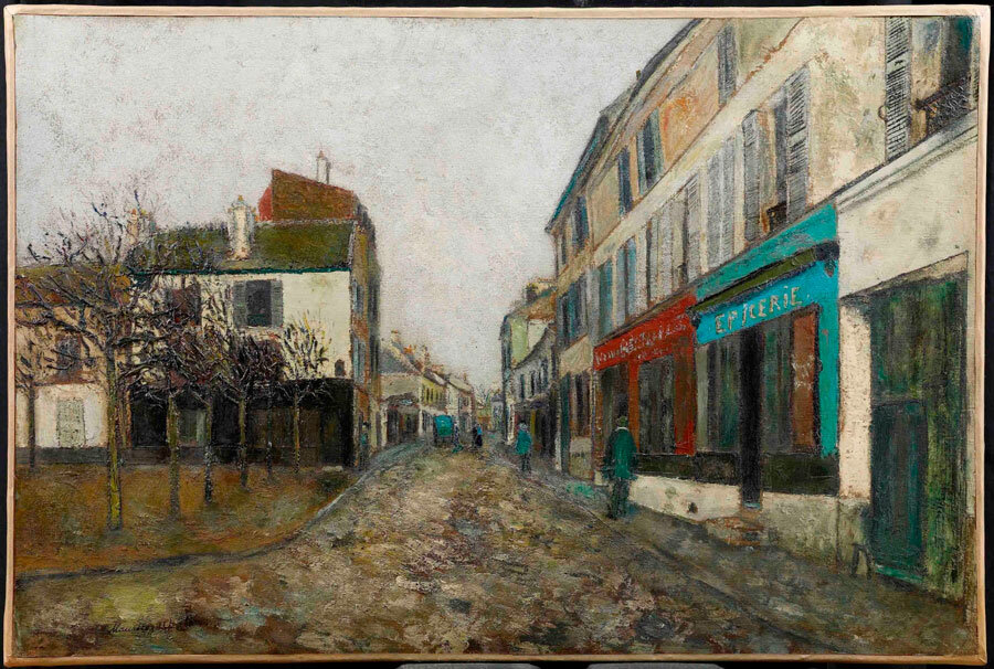 Морис Утрилло. Церковная площадь в Монтаньи, ок. 1907