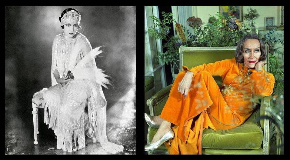 Gloria Swanson (1899-1983) в 1921-м и в 1972-м