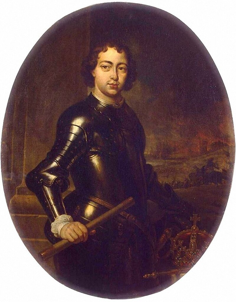 Портрет Петра Первого с короной Пруссии кисти Яна Венике