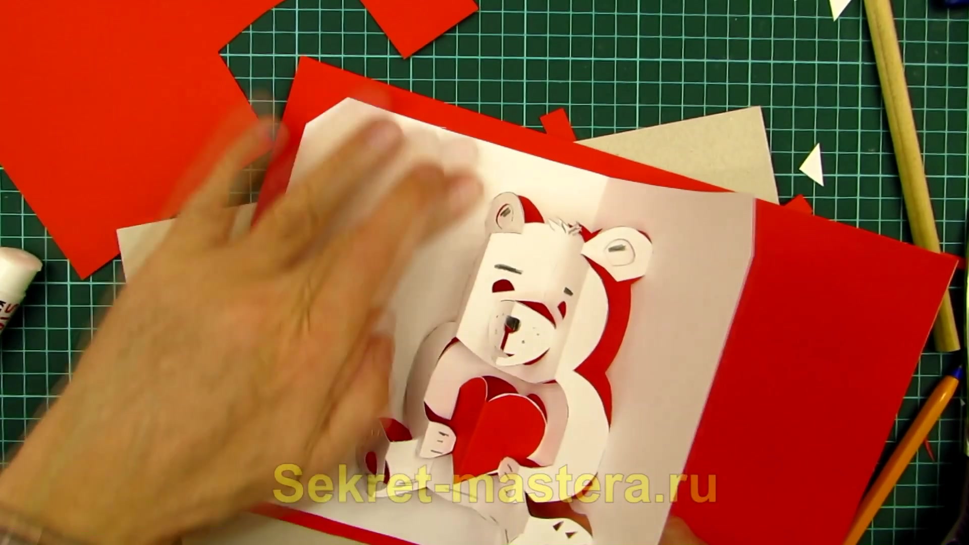 Как сделать раскладную открытку