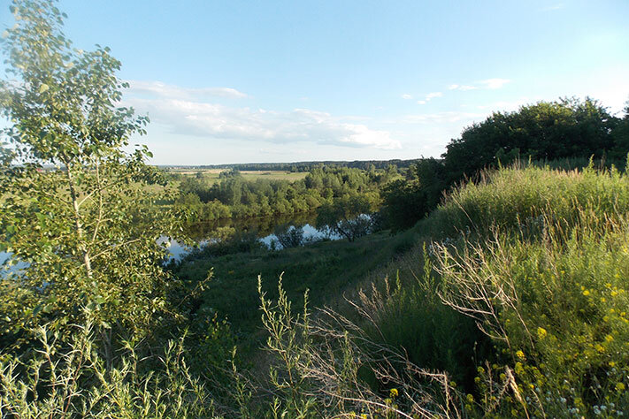 Пейзажи рядом с Тояновым городком. Левый берег Томи, напротив Томска. 