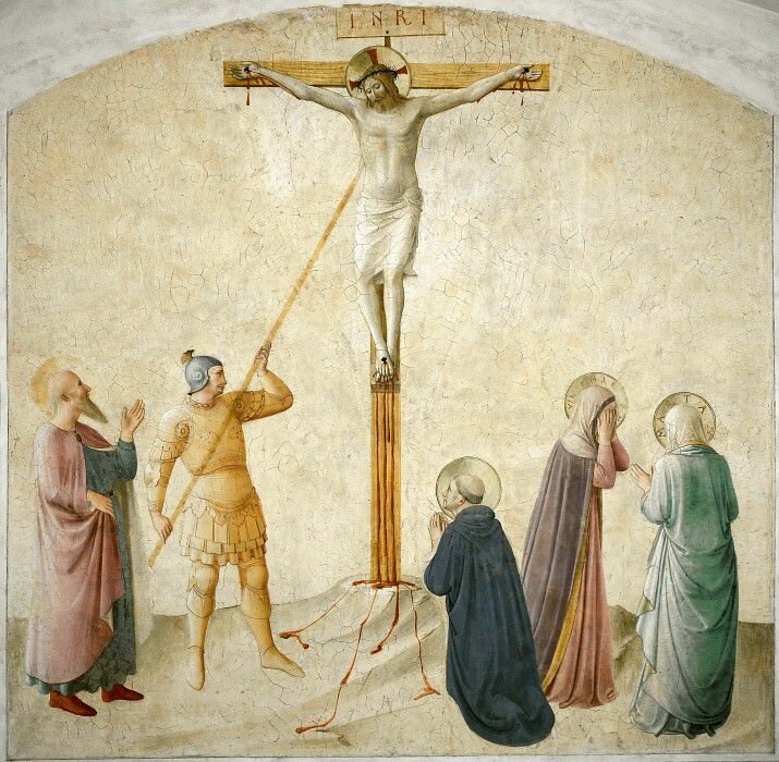  Укол копьем капитана Лонгинуса Фра Анджелико (1400-1455)