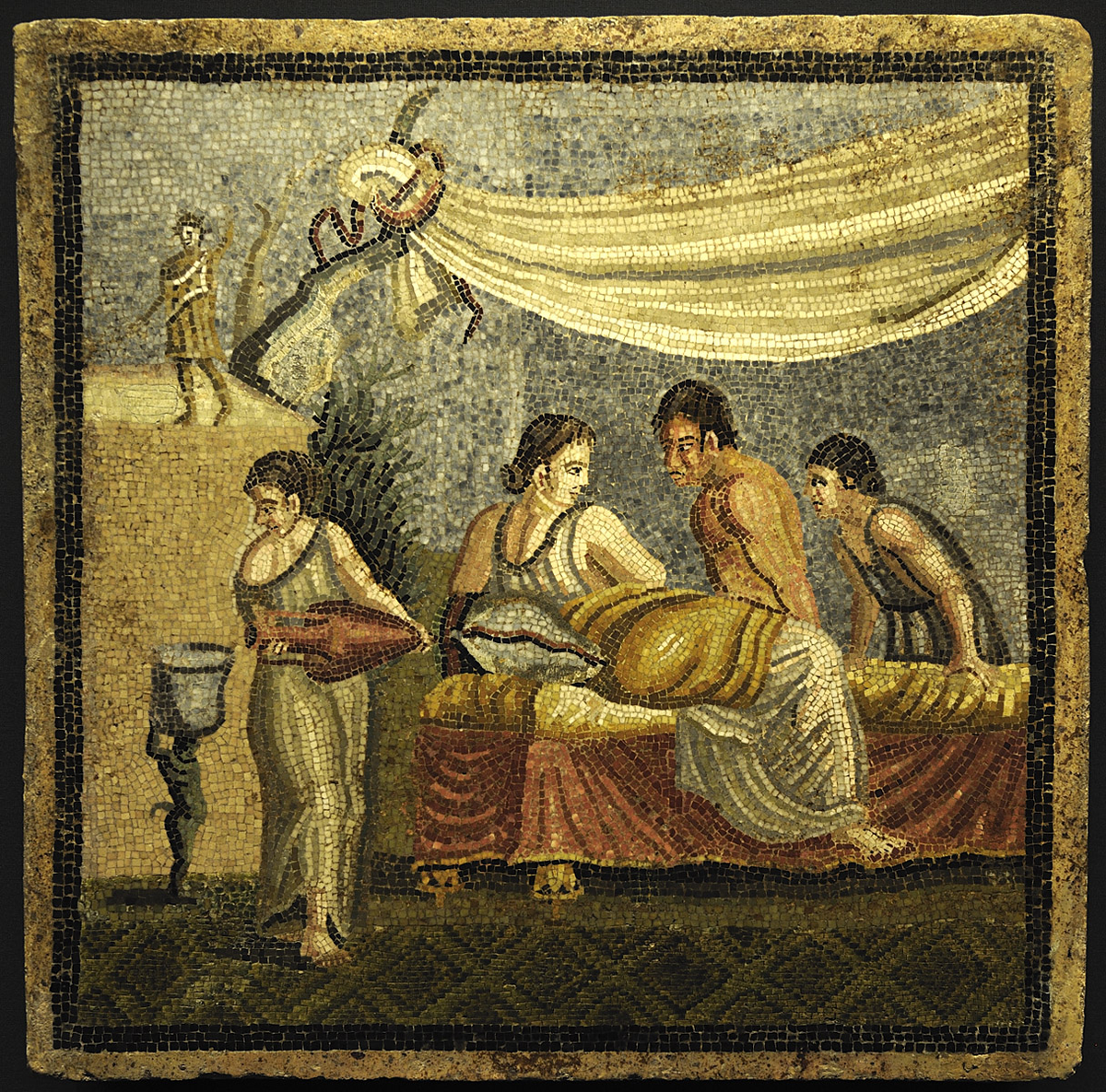 Мозаика "Любовная Сцена", Рим, II в. н.э. Источник фото: http://ancientrome.ru/art/artwork/img.htm?id=4418