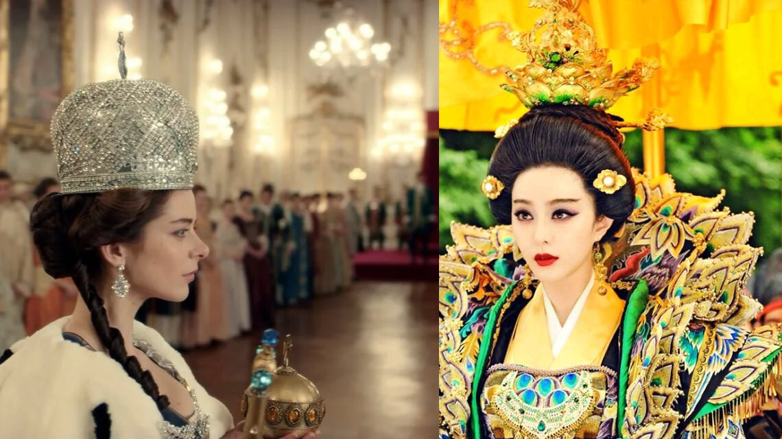 У этих великих женщин было много общего. Кадры из сериалов "Екатерина" и "Императрица Китая"