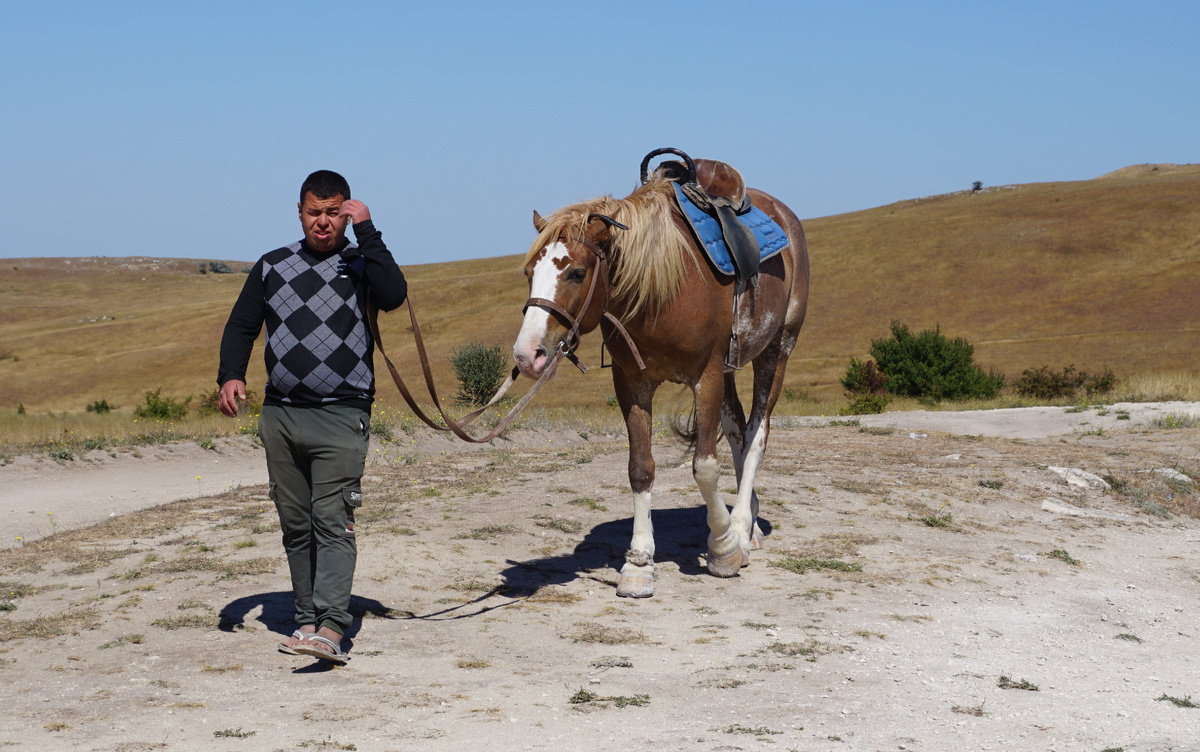 Конь Салават и его хозяин.фото автора.