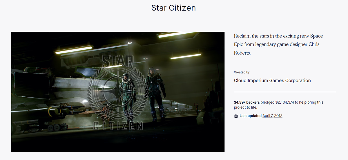 Последний раз страница на Kickstarter обновлялась в 2013 году