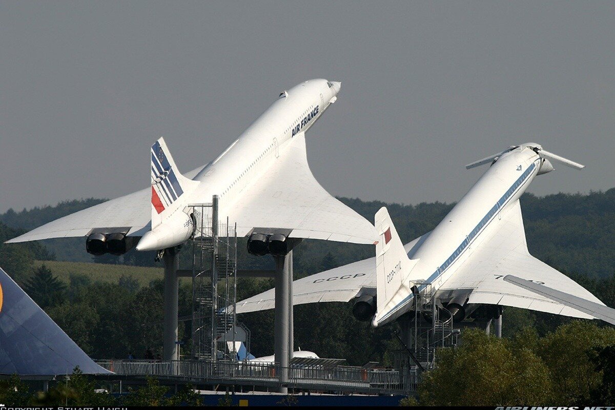 Ту-144 и Конкорд. Музей техники в Зинсхайме (ФРГ)
