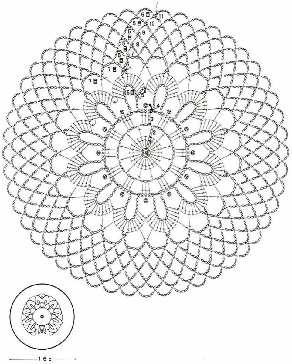 Салфетка Doily схема