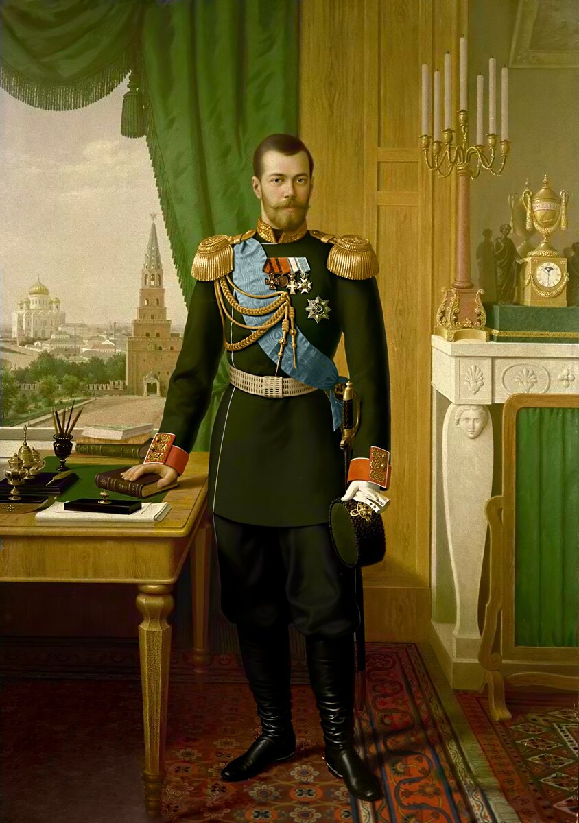 Портрет императора всероссийского Николая II. Рис. Н.Я.Яш, 1896 г.