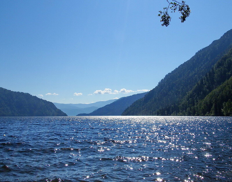 Добро пожаловать в Республику Алтай! Телецкое озеро.  Длина -77,7 км.
max глубина-325 м. mах ширина-5,2 км. 
Высота над уровнем моря-436 м.Впадает около 70 рек и 150 временных потоков.
Вытекает одна река-Бия.
