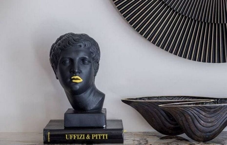 Голова Давида в черном цвете и современном стиле