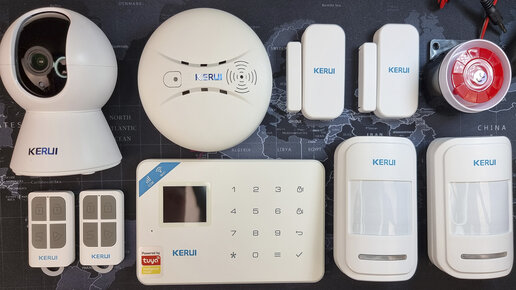 Умная охранная система Kerui W181 Tuya Smart с GSM Wi-Fi модулем и беспроводными датчиками