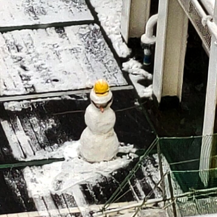 Вахтенный у трапа.