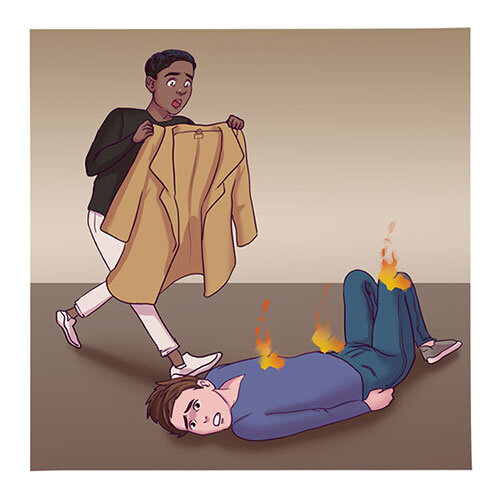  Загорелась одежда на человеке (источник изображения tt-snab.ru)