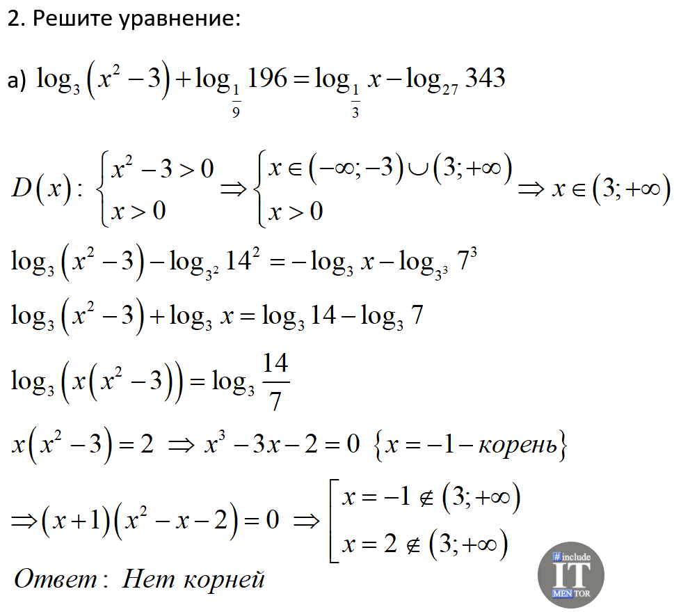 Показательная, логарифмическая и степенная функции: разбор задач |  Репетитор IT mentor | Дзен