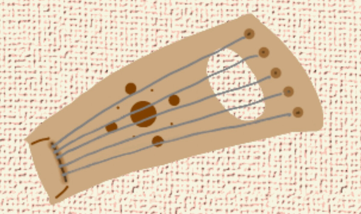 Гусли крыловидные, пятиструнные. Наиболее древний вид гуслей. guslirus.ru