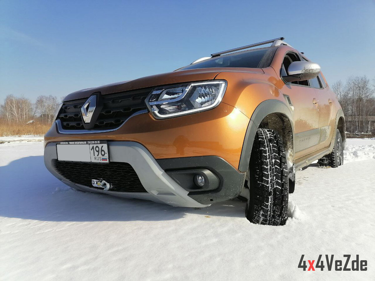 Лебедка в штатном бампере Renault Duster
