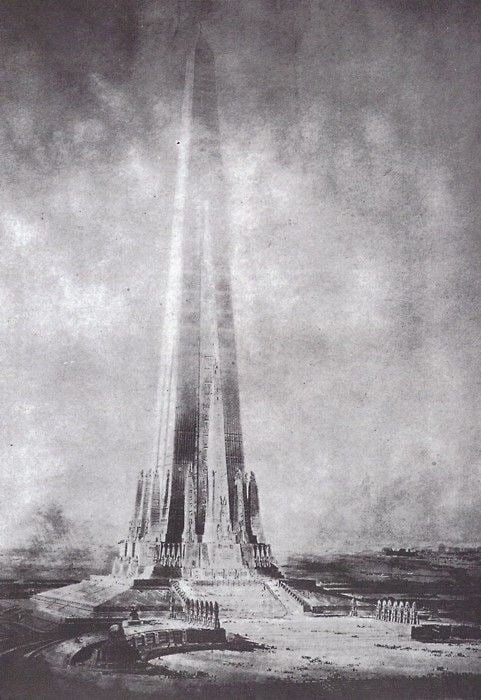 Изначально Маяк предполагалось создать в виде многоступенчатой башни - зиккурата
