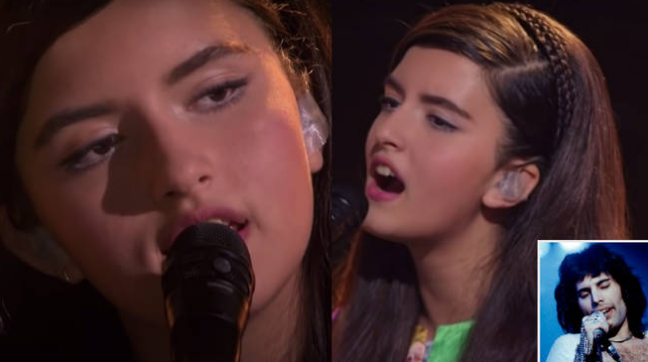 Анджелина Джордан во время исполнения "Bohemian Rhapsody"