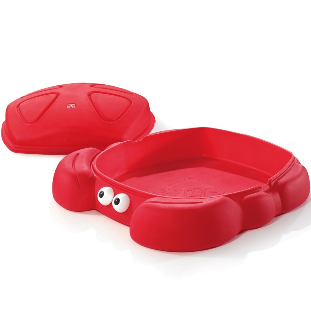 Прочная удобная песочница для игры детям с полноразмерной крышкой| Краб| Step 2| Артикул 740500