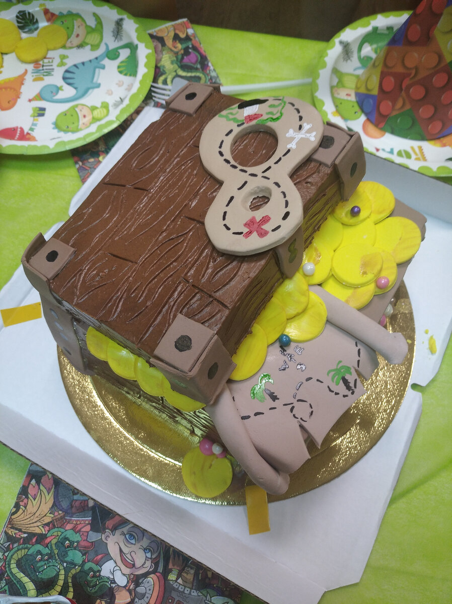 А это наш супер торт)) день рождения-то пиратский))