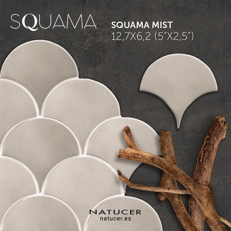 Дизайн ванной комнаты с плиткой в форме чешуя