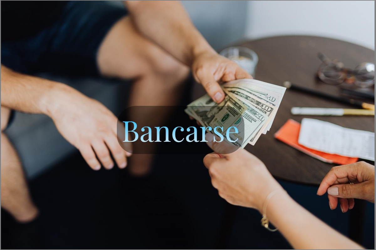 Глагол «bancarse» - поддерживать финансово, ждать, терпеть чье-то присутствие. 